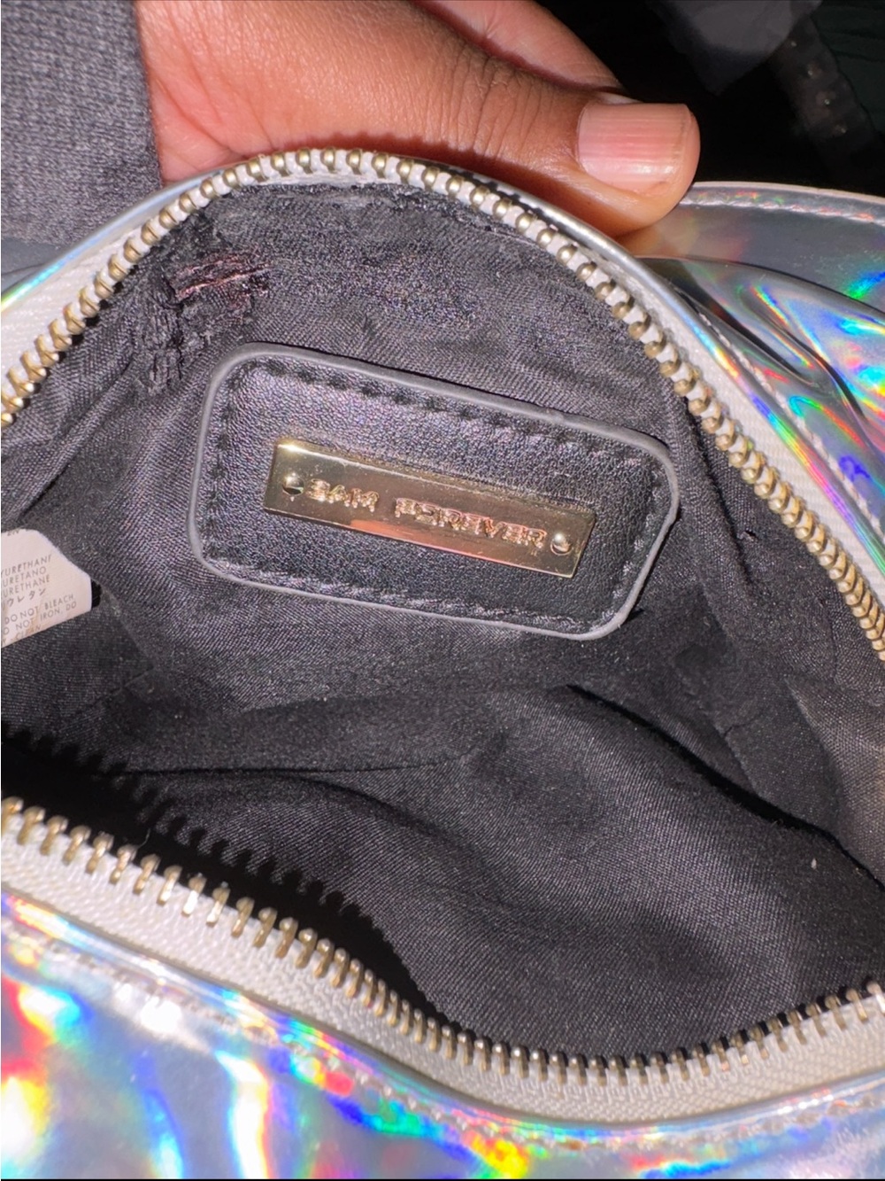 Forever 21 Holographic Mini Crossbody Bag - Silver